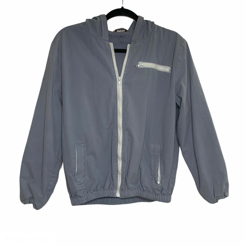 J. Galt One Size Zip Up Hood Jacket Blue for Her